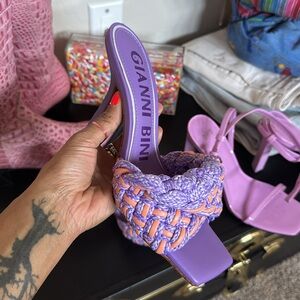 Gianni Bini Bibby Leather Corded Sandal